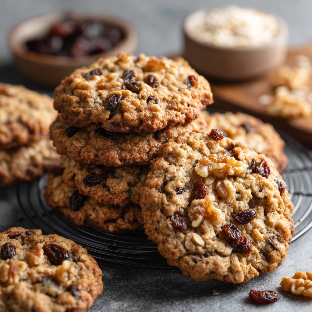 Soft & Chewy Oatmeal Raisin Cookies