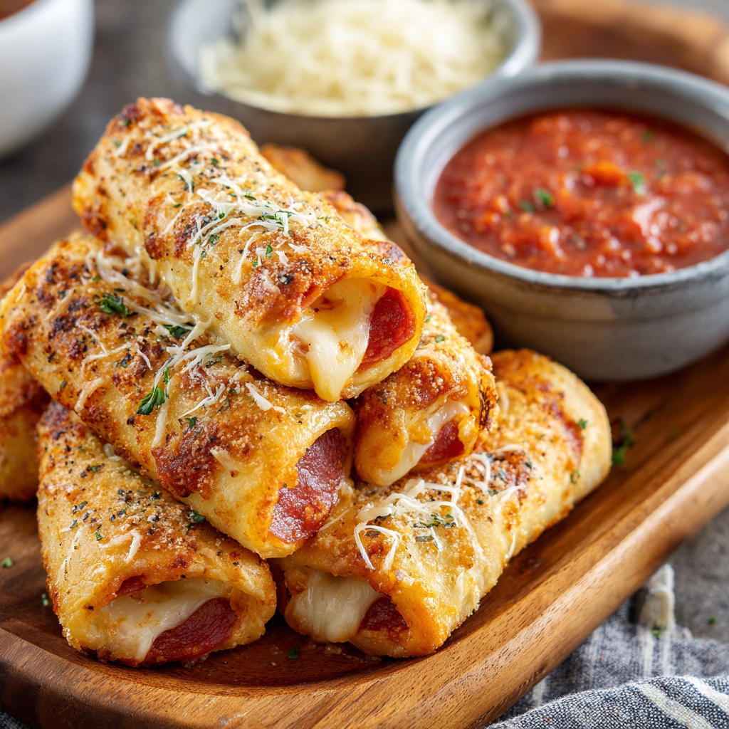 Homemade Pepperoni Pizza Sticks
