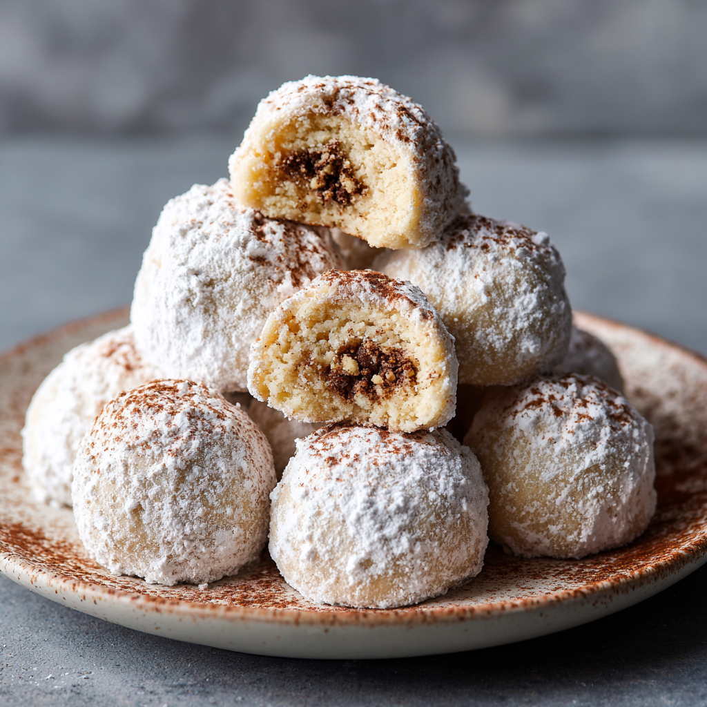 Tiramisu Snowball Cookies