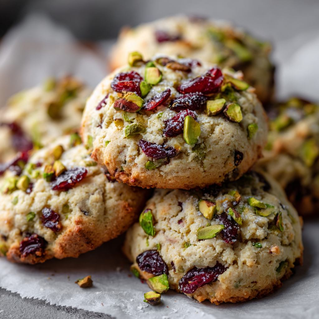 Almond Flour Pistachio Cranberry Cookies (Keto)