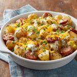Cheesy Ranch Potatoes & Sausage Bake