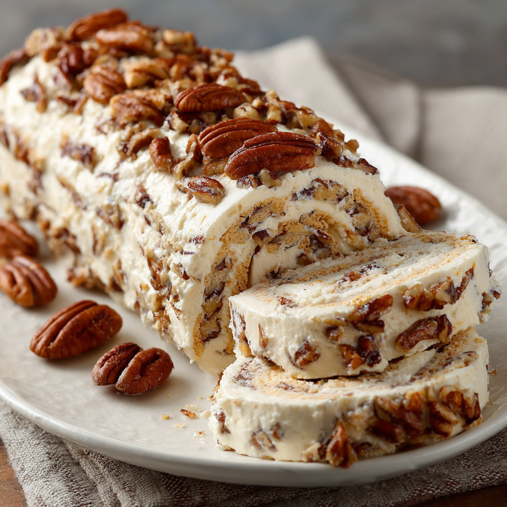 Nana’s 3-Ingredient Pecan Log