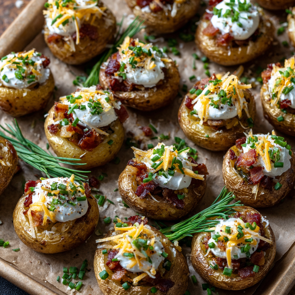 Loaded Mini Baked Potatoes