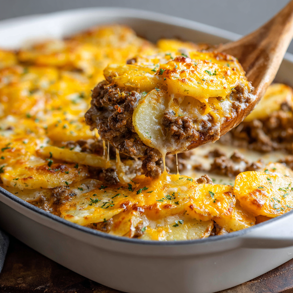 Easy Hamburger Potato Casserole