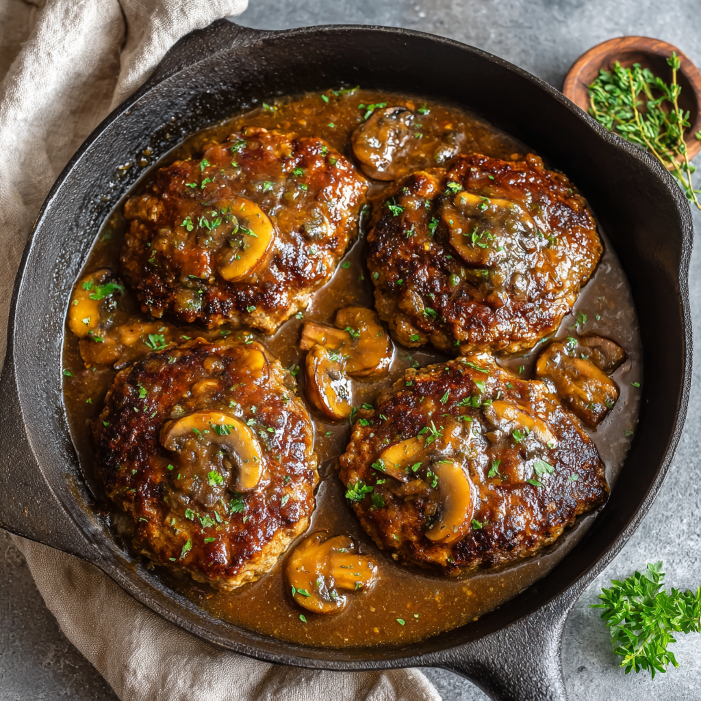 Simple Salisbury Steak with Rich Brown Gravy