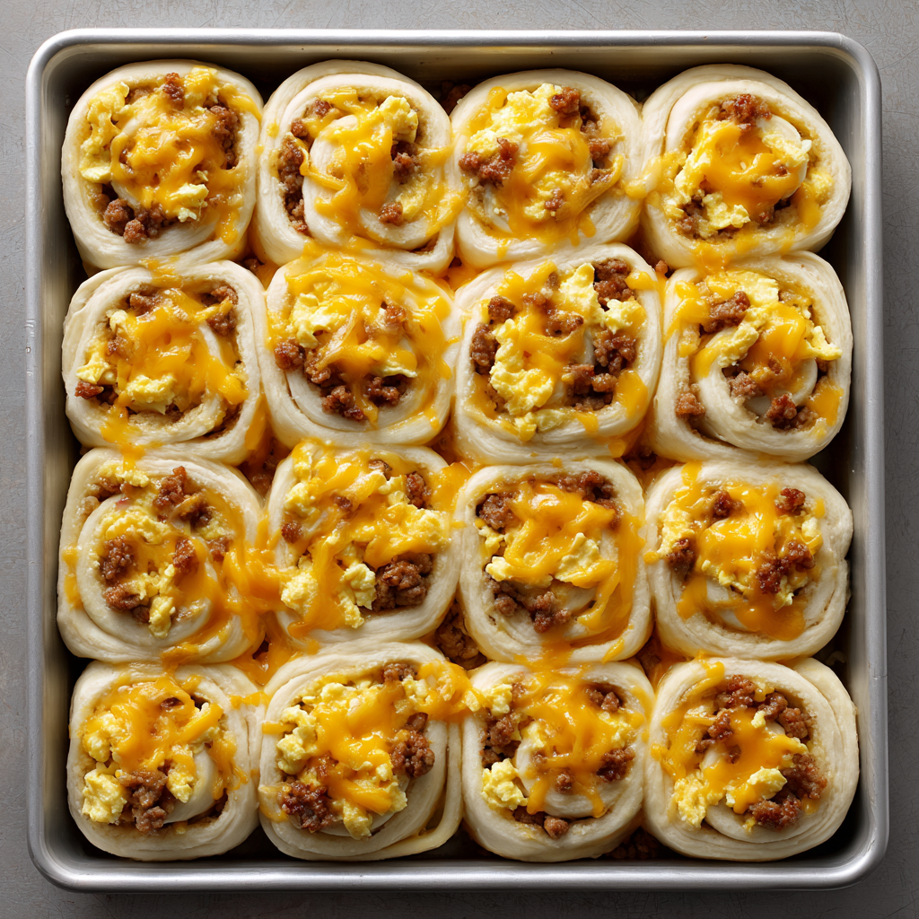 Sausage Egg & Cheese Breakfast Rolls