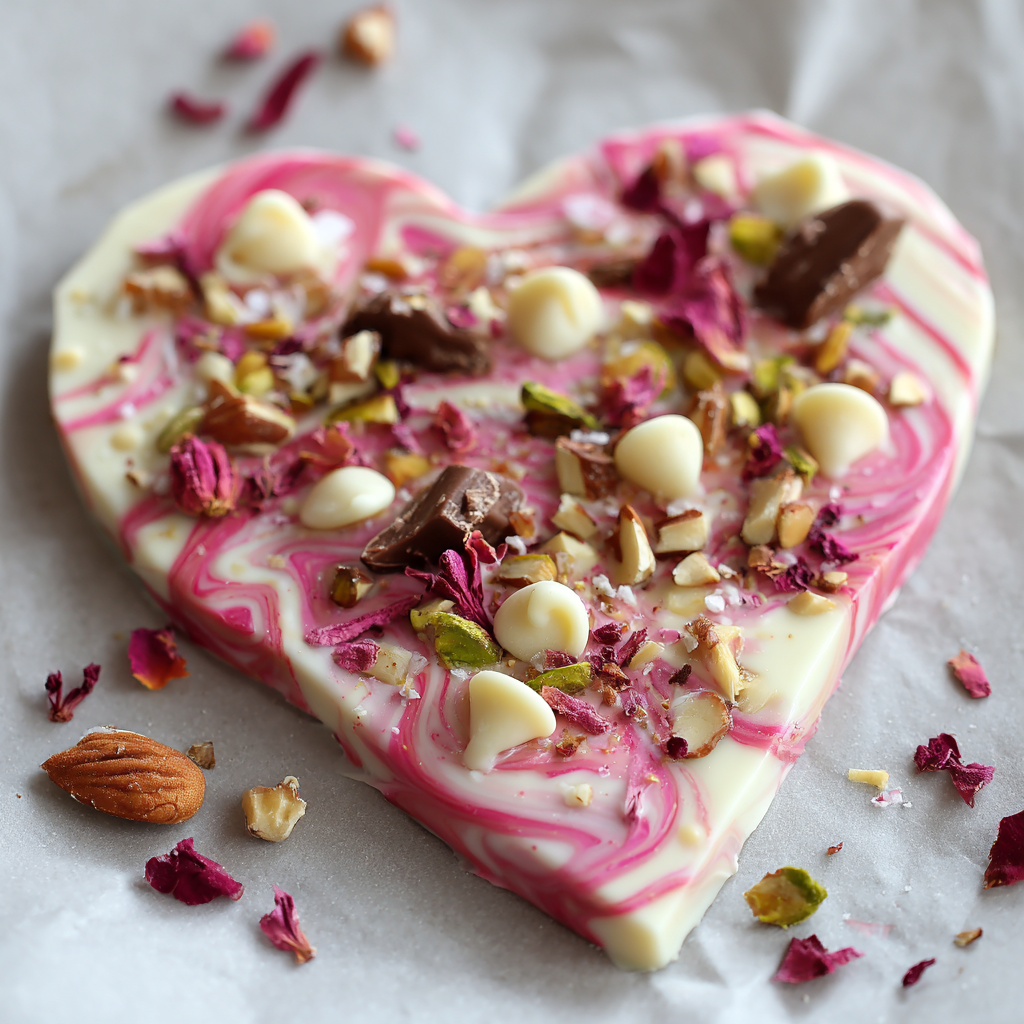 Heart-Shaped Chocolate Bark