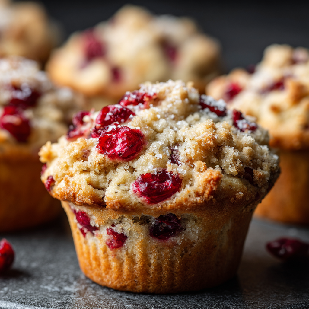 Cranberry Eggnog Muffins