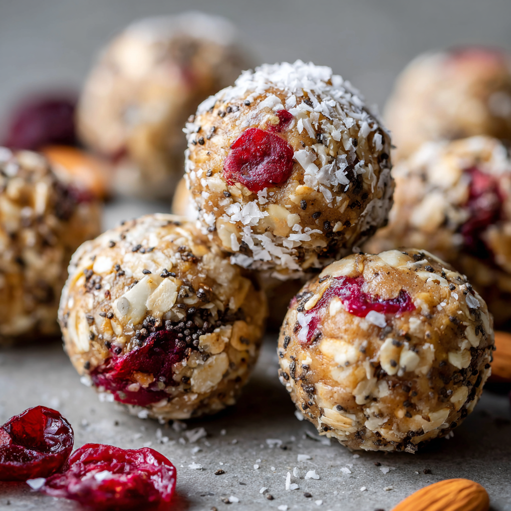 Cranberry Almond Energy Bites