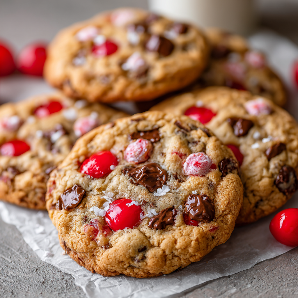 Maraschino Cherry Chocolate Chip Cookies