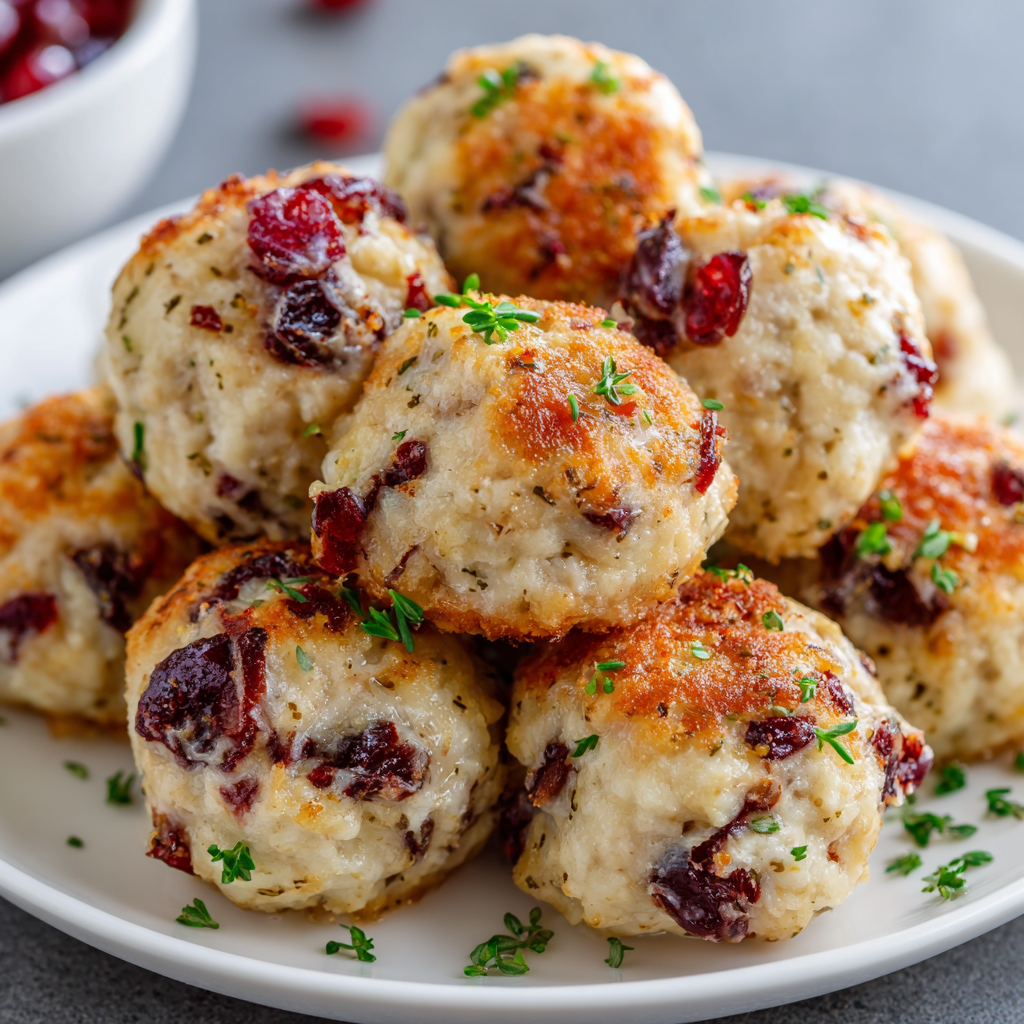 Cranberry Turkey Cottage Cheese Balls