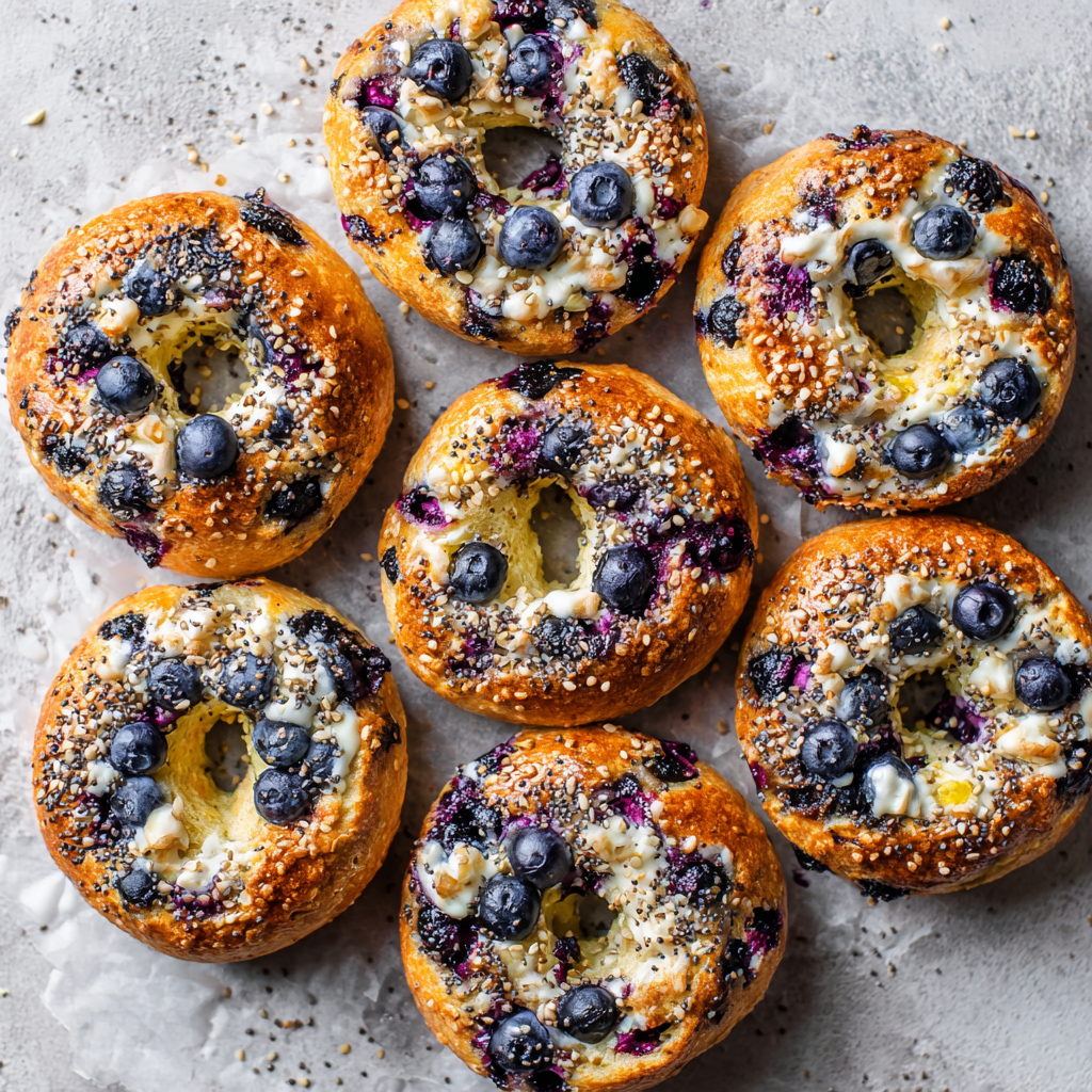 Blueberry Protein Bagels (Gluten-Free)