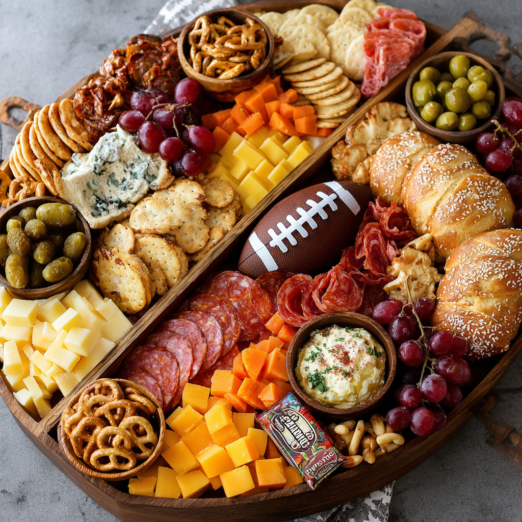 Football Charcuterie Board