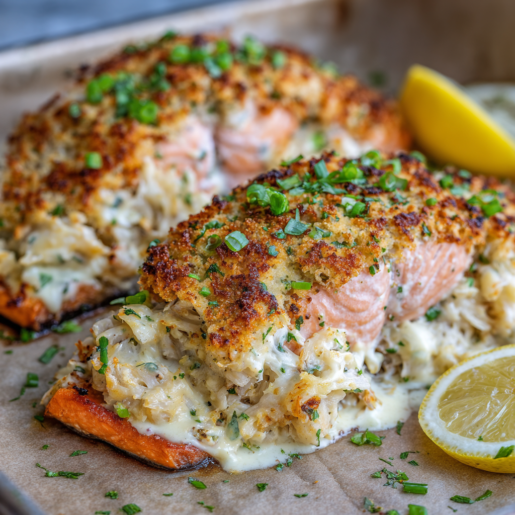 Crab Stuffed Salmon