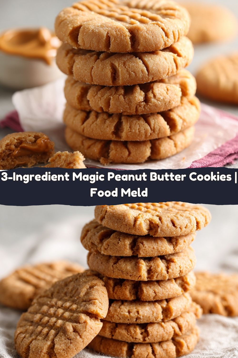 3-Ingredient Peanut Butter Cookies