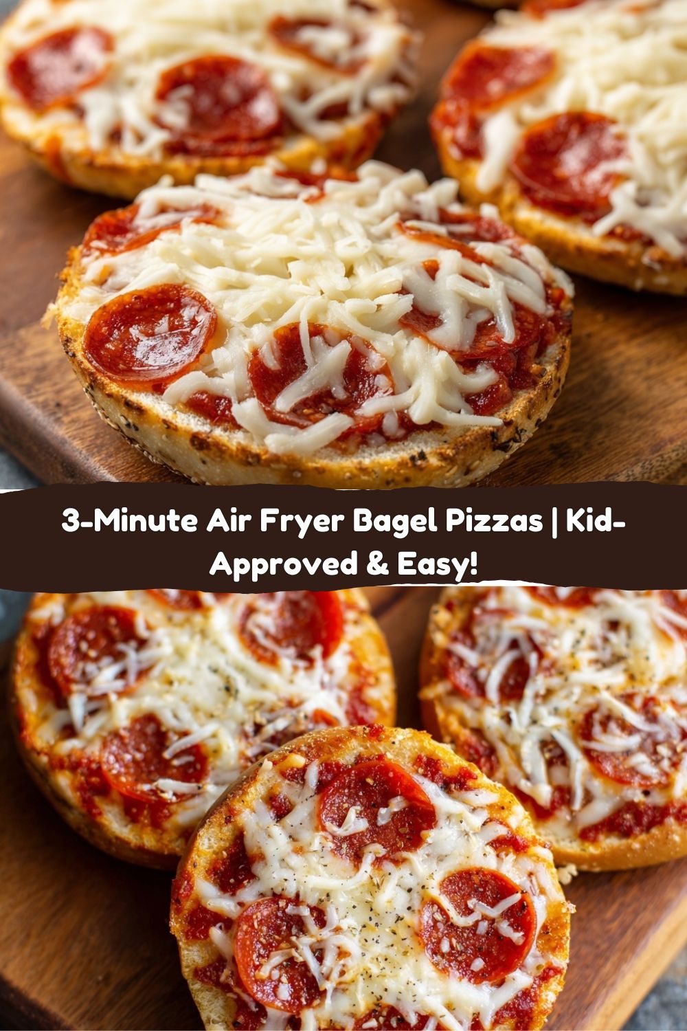 3-Minute Air Fryer Bagel Pizzas