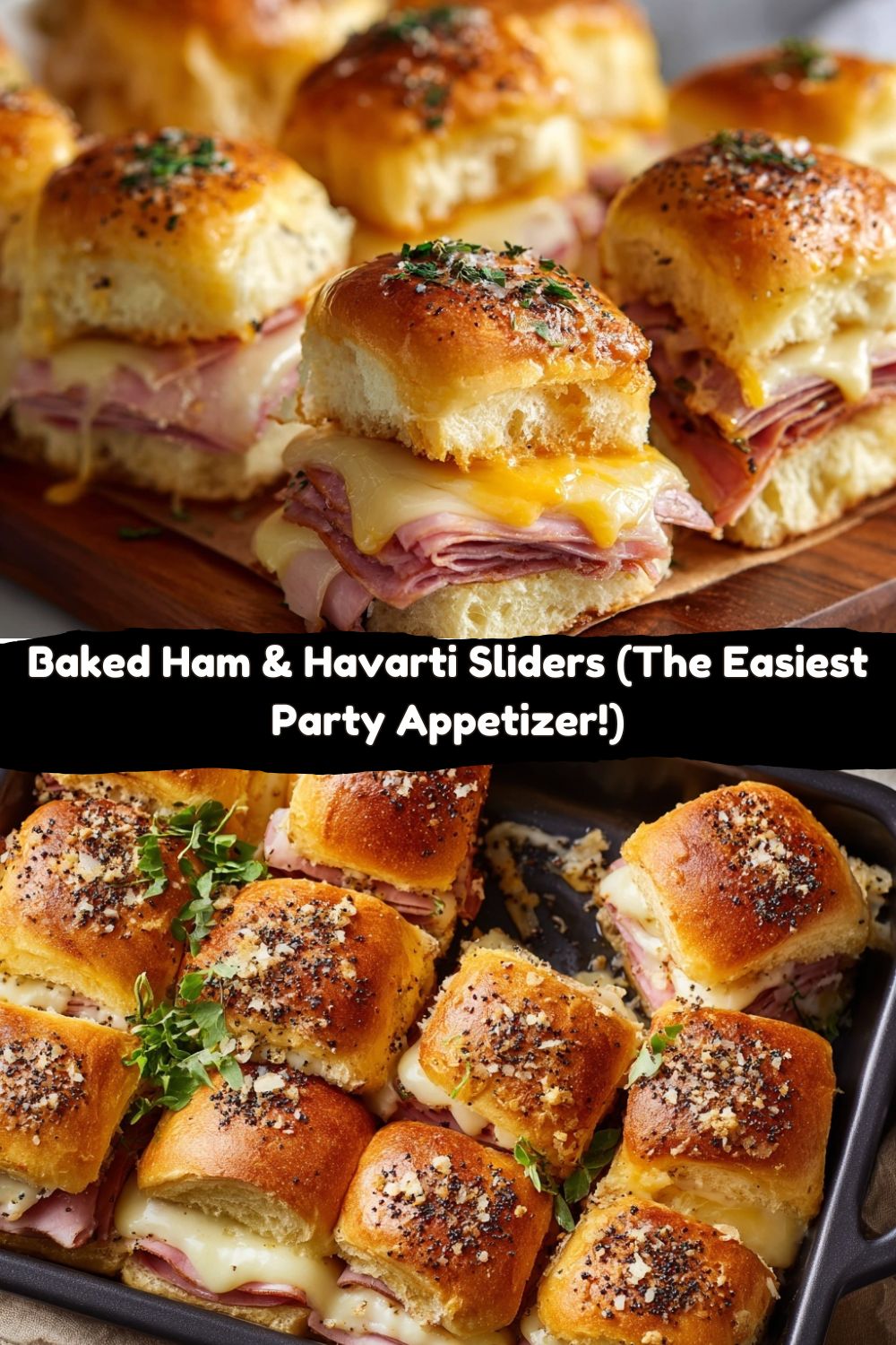 Baked Ham & Havarti Sliders on Hawaiian Rolls