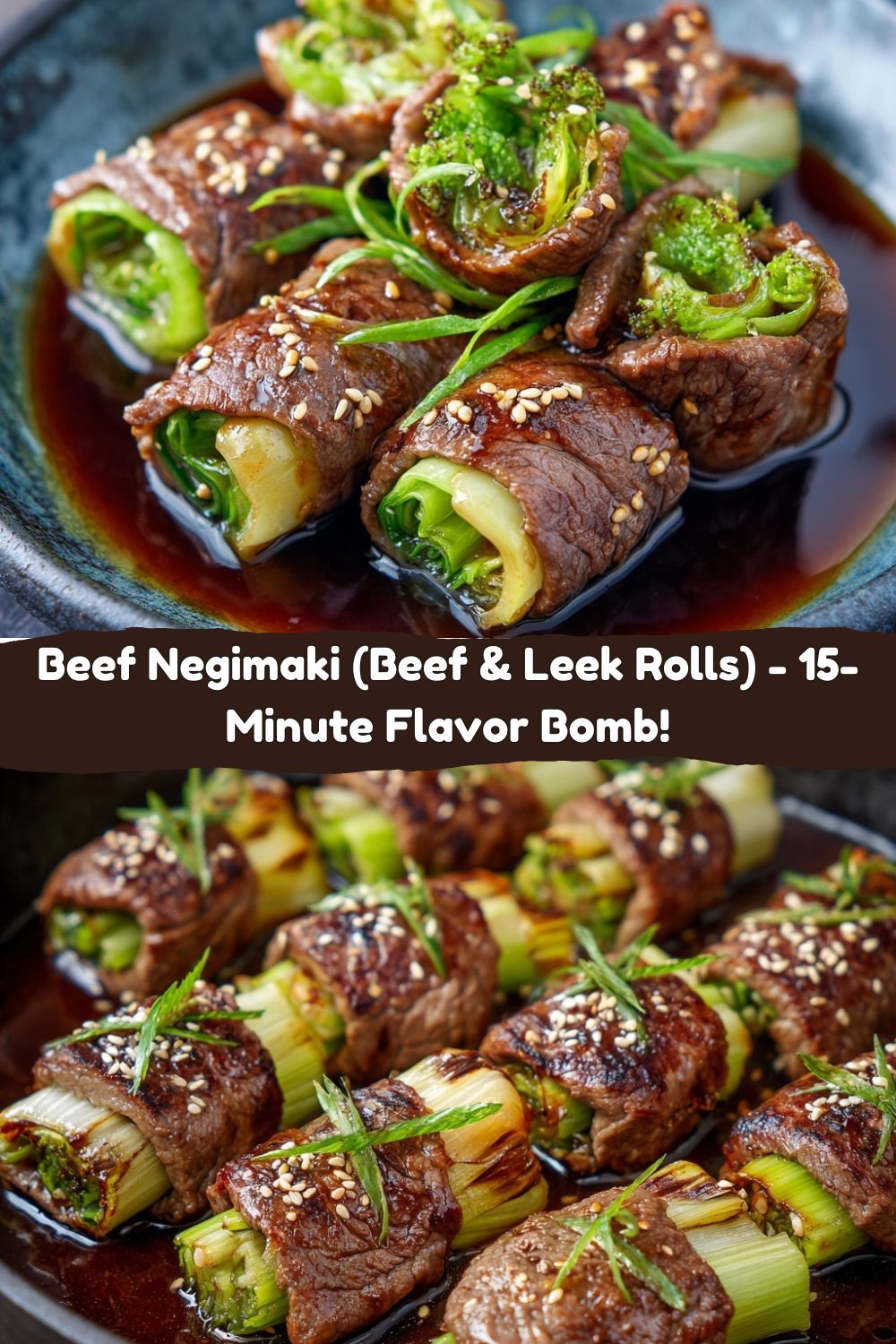 Beef Negimaki (Beef & Leek Rolls)