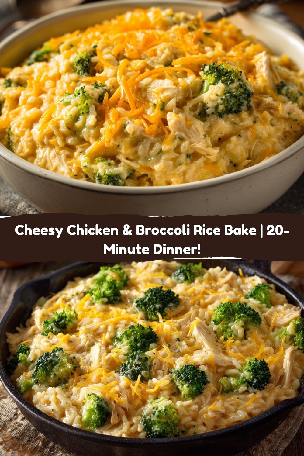 Cheesy Chicken & Broccoli Rice Bake