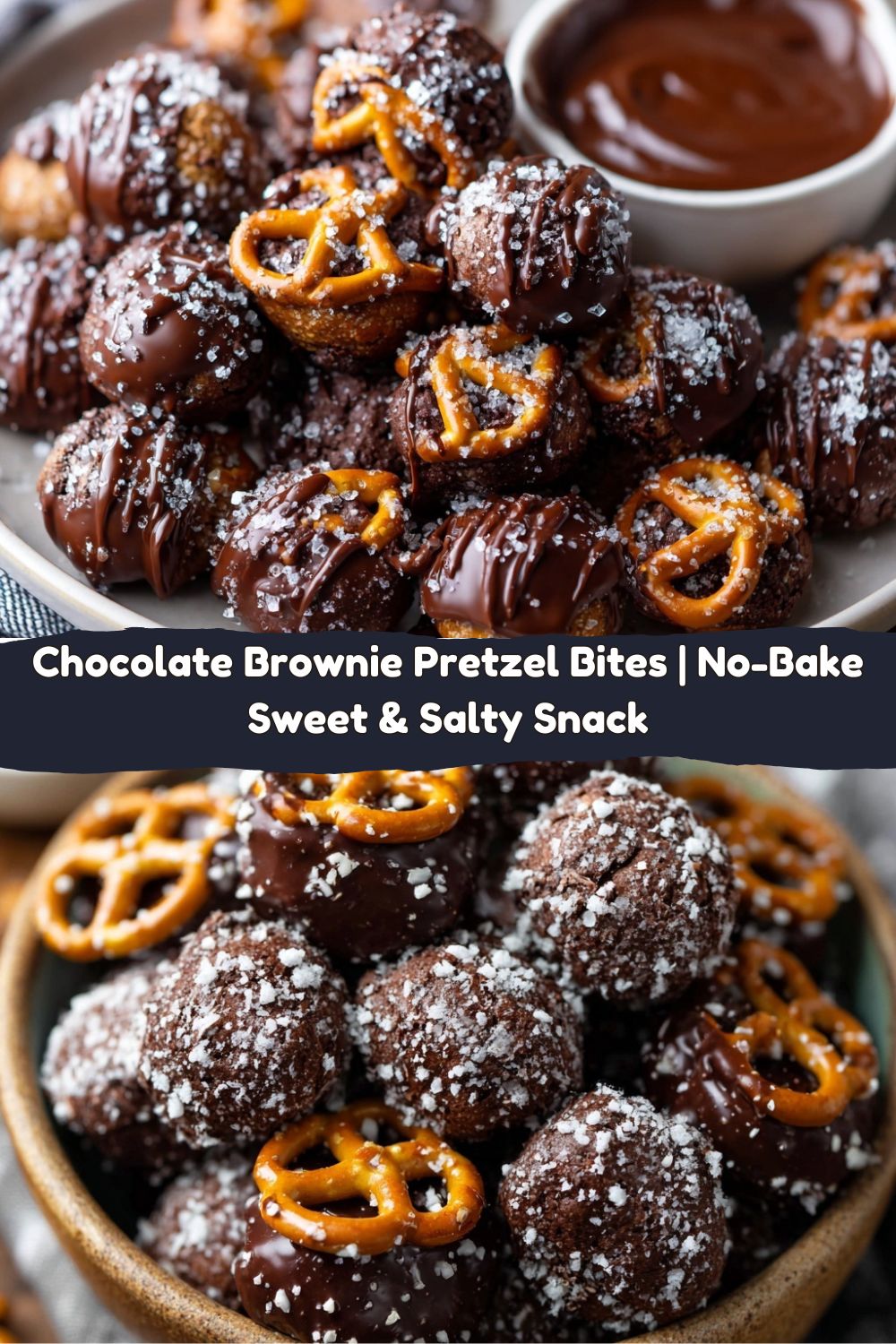 Chocolate Brownie Pretzel Bites