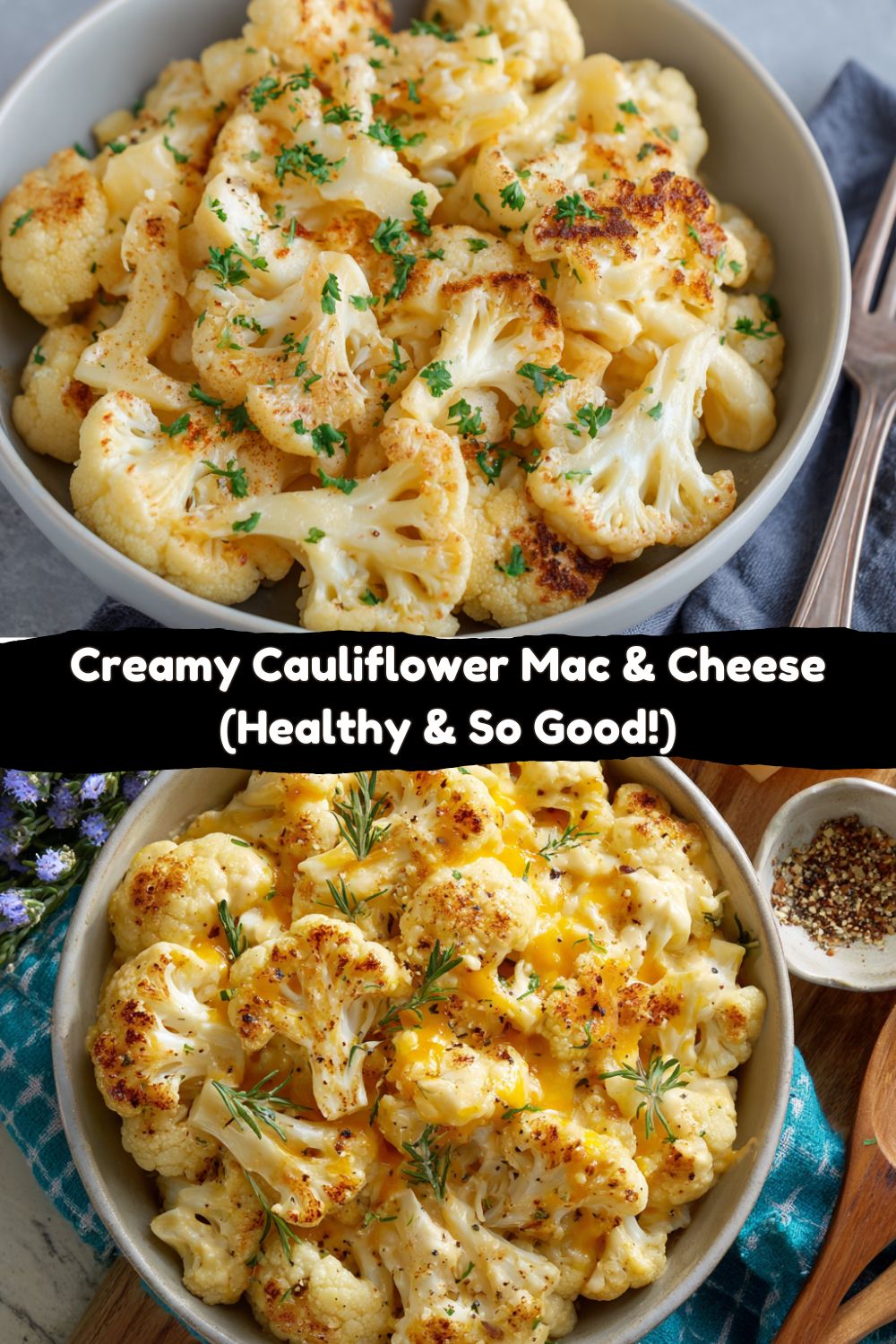 Cauliflower Mac & Cheese (No Pasta or Reduced Pasta Option)