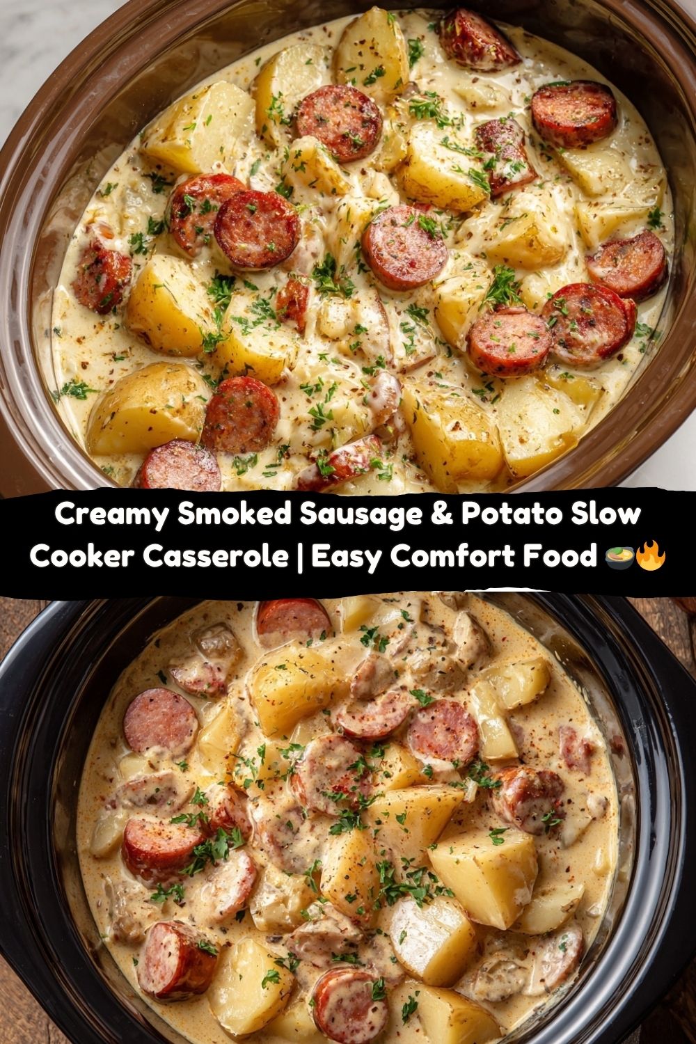 Creamy Smoked Sausage & Potato Casserole 