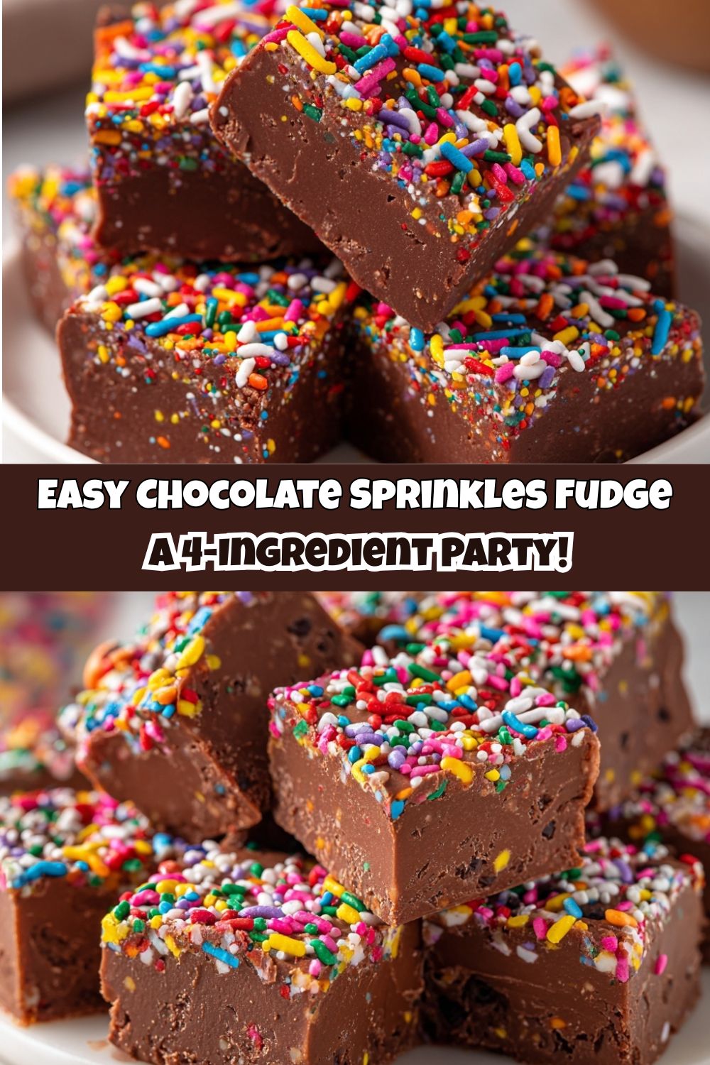 Chocolate Sprinkles Fudge