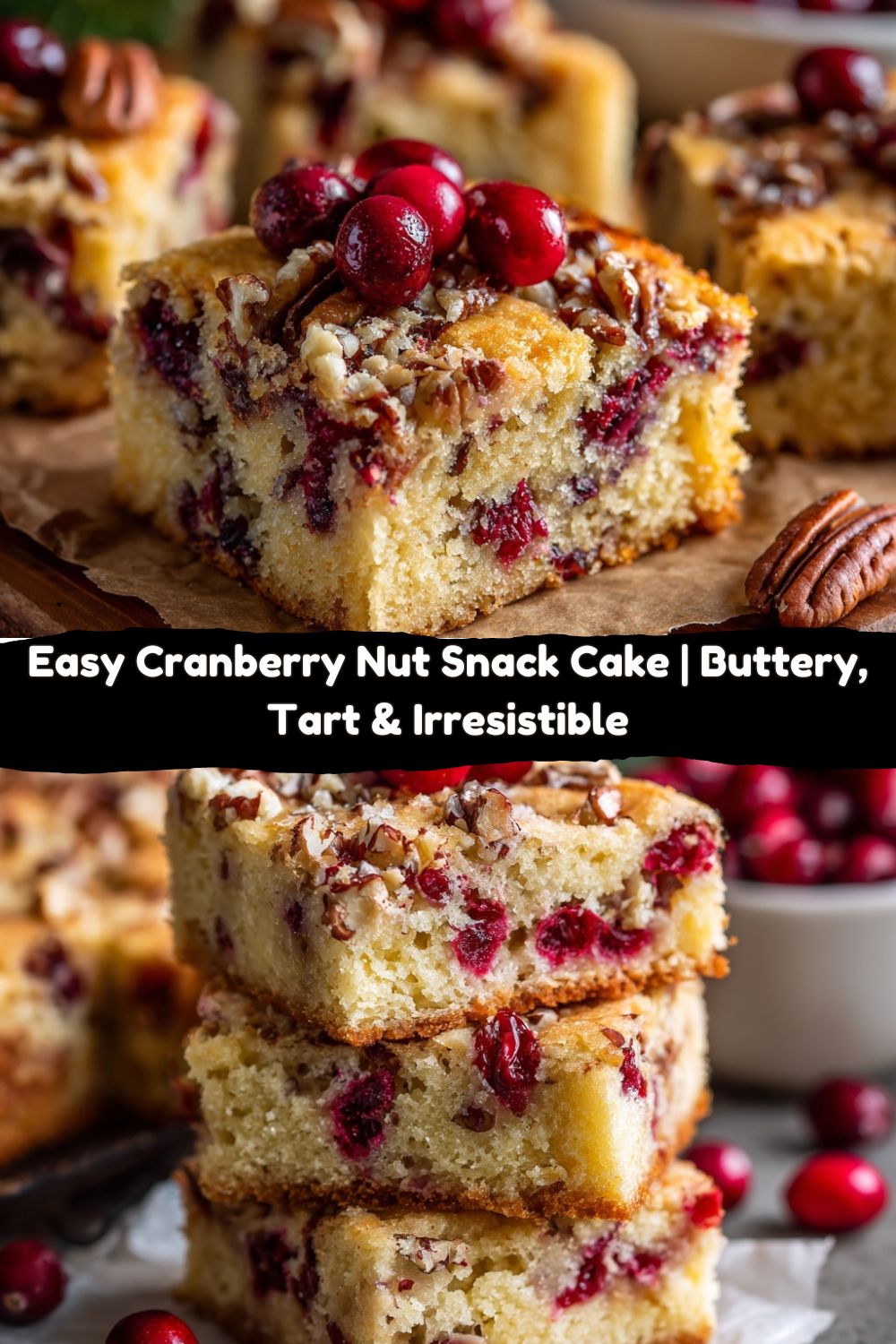 Cranberry Nut Snack Cake 