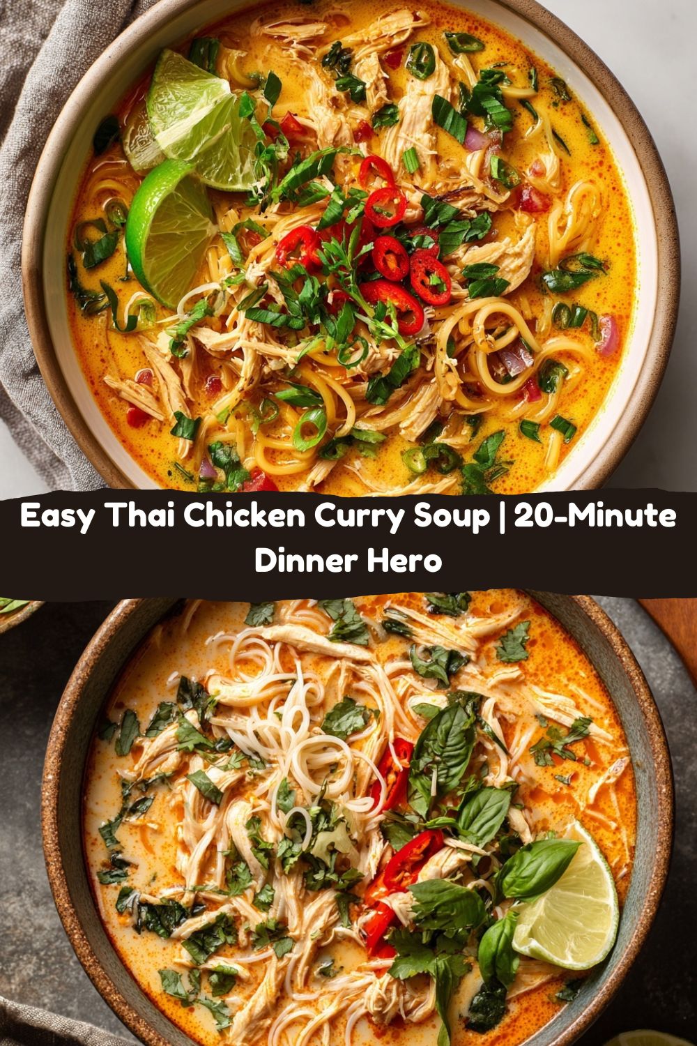 Easy Thai Chicken Curry Soup