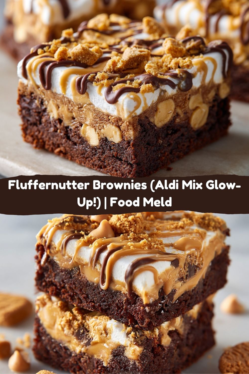 Fluffernutter Brownies (Aldi Mix Glow-Up)
