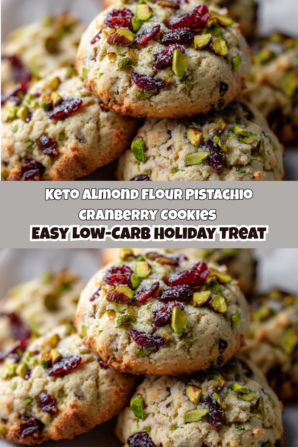 Almond Flour Pistachio Cranberry Cookies (Keto)