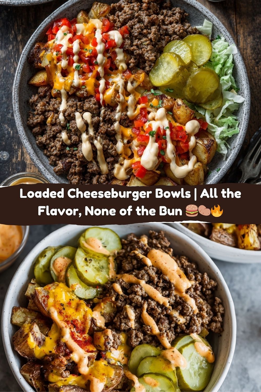 Loaded Cheeseburger Bowls