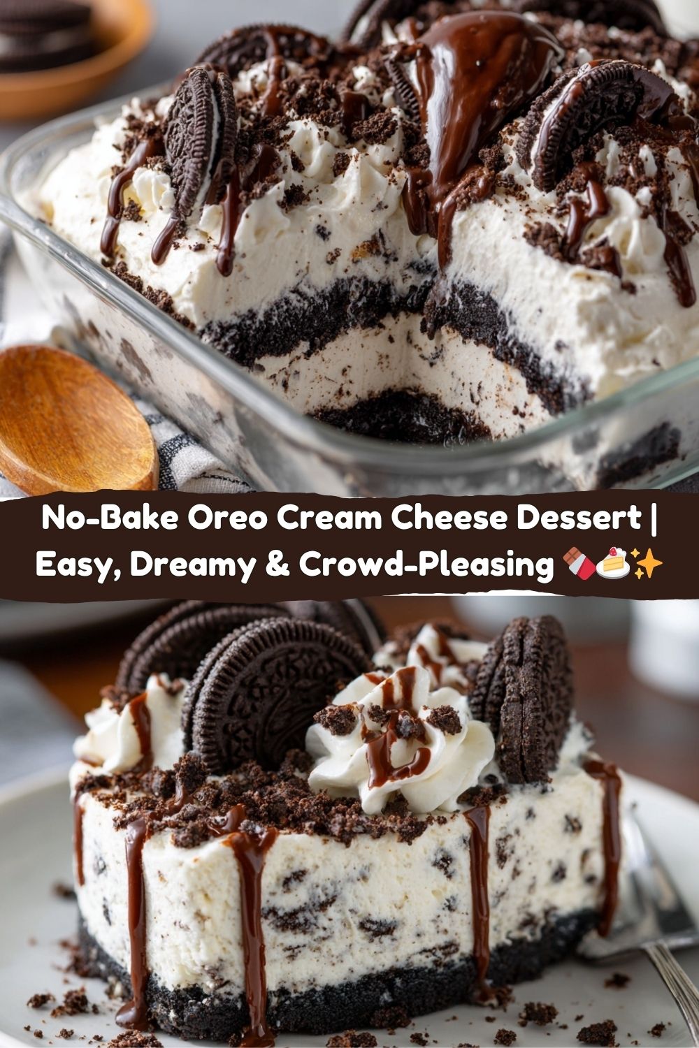 No-Bake Oreo Cream Cheese Dessert 