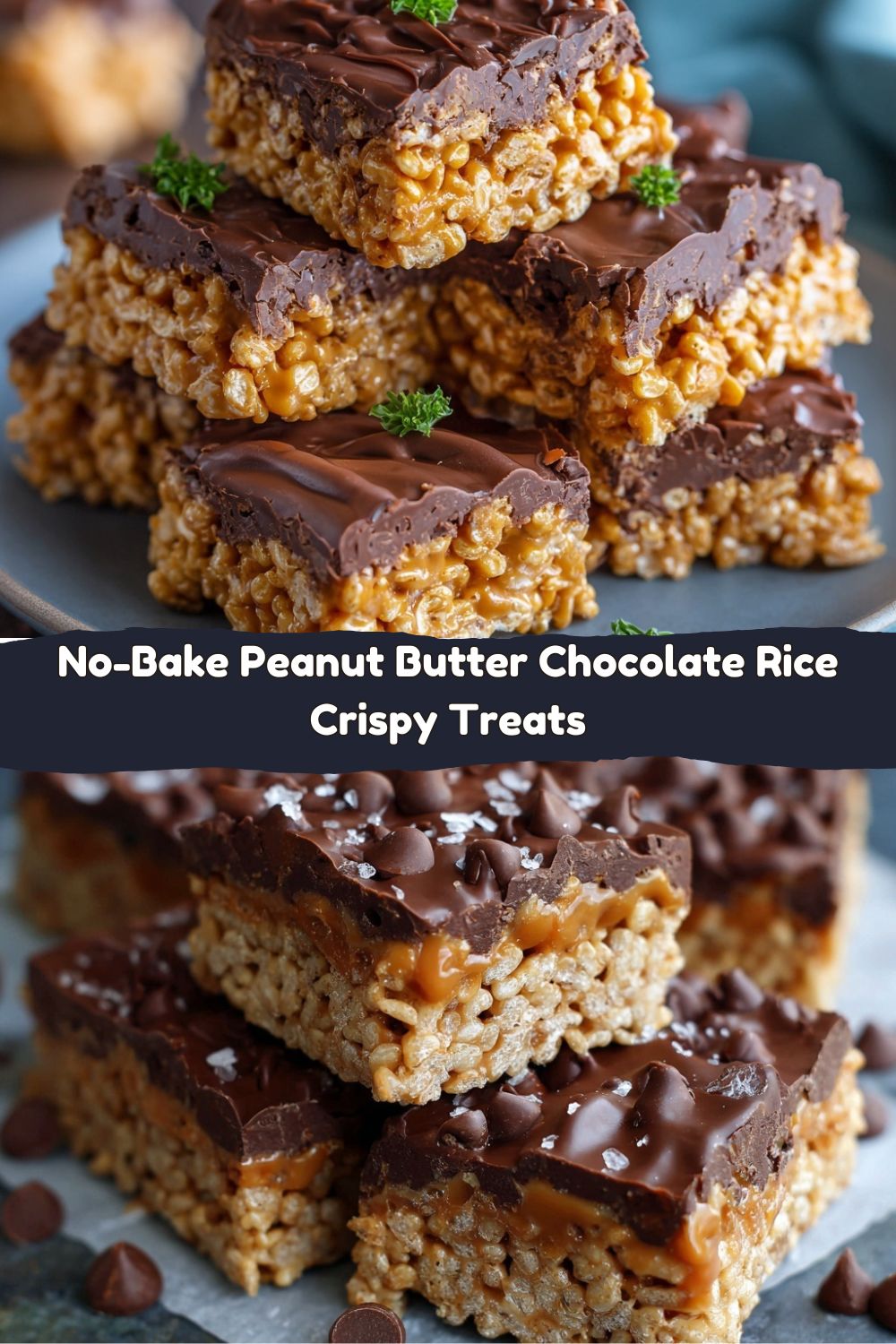 Peanut Butter Chocolate Rice Crispy Treats