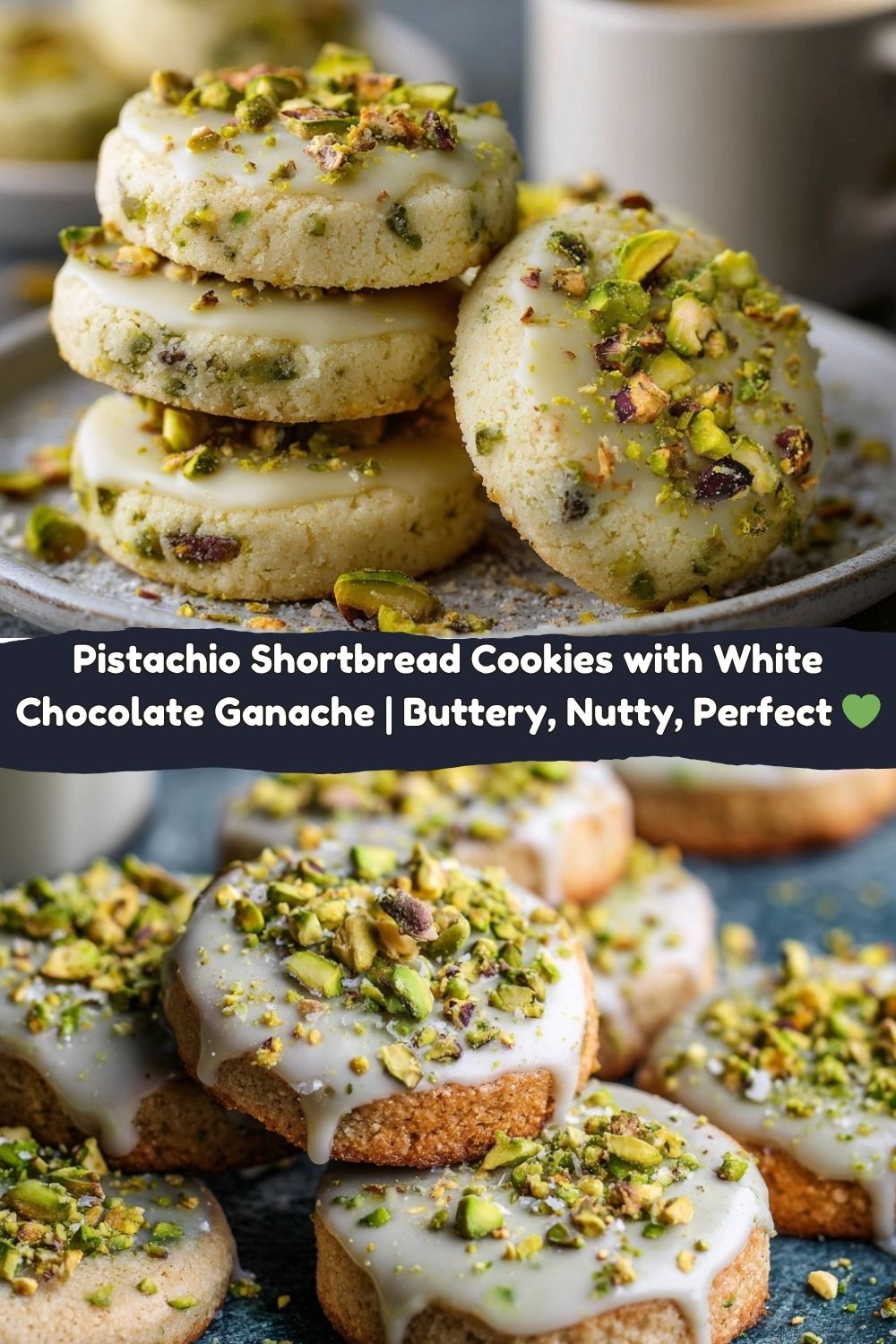 Pistachio Shortbread Cookies