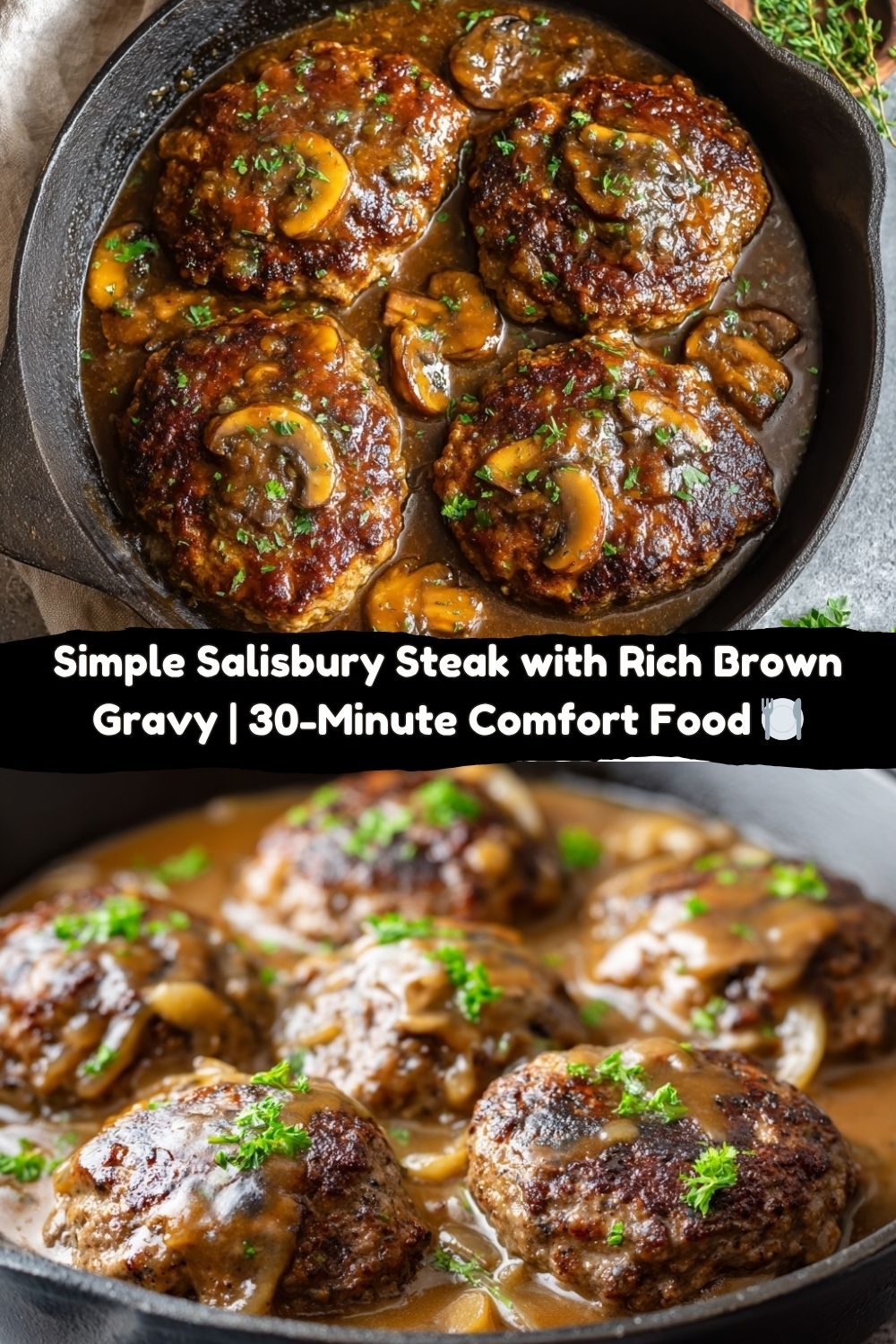 Simple Salisbury Steak with Rich Brown Gravy