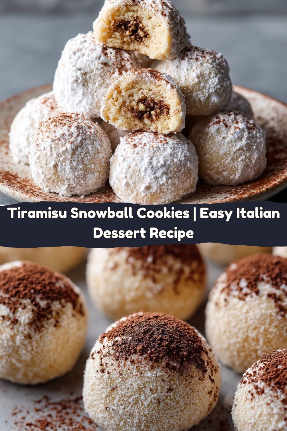 Tiramisu Snowball Cookies