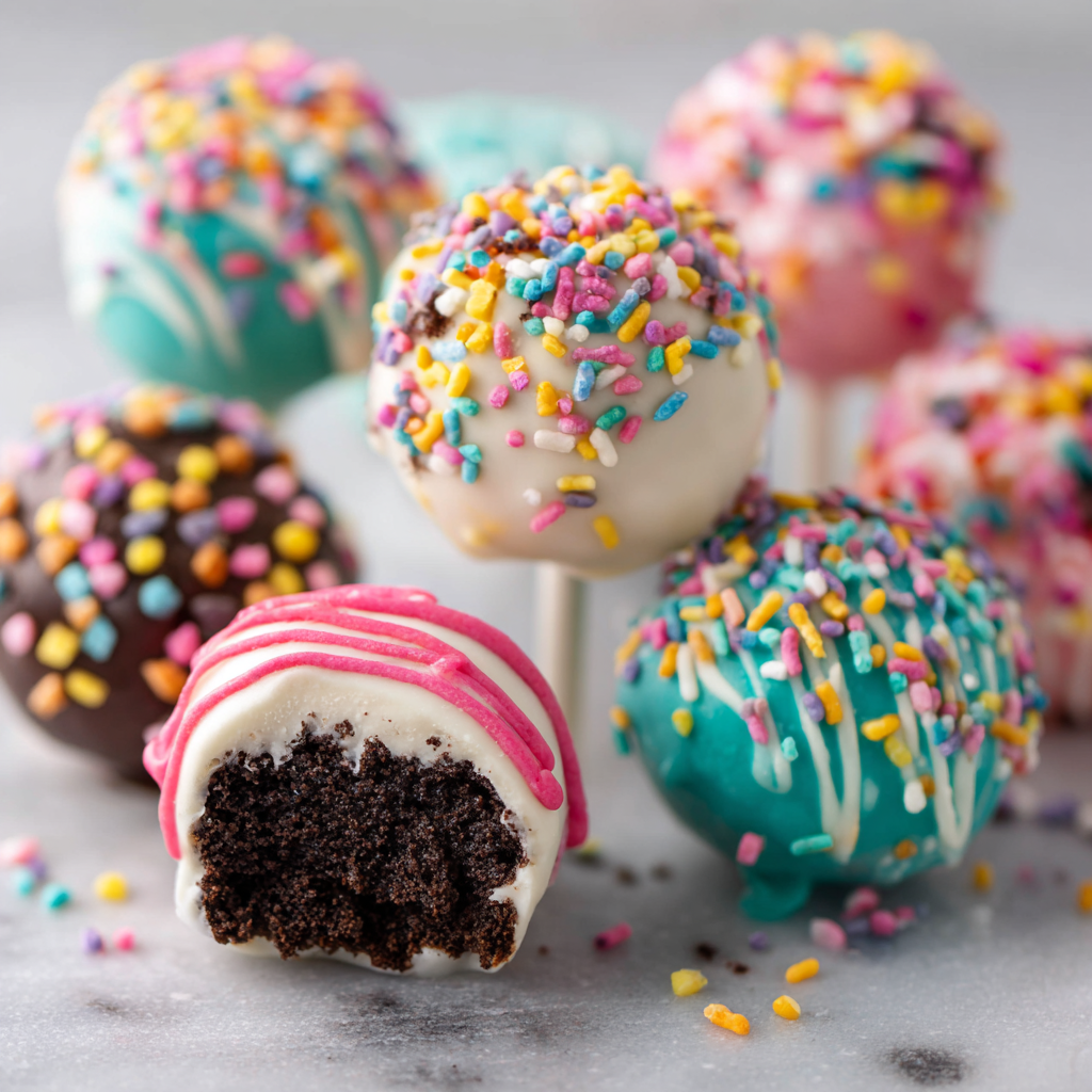 Colorful Chocolate Cake Pops