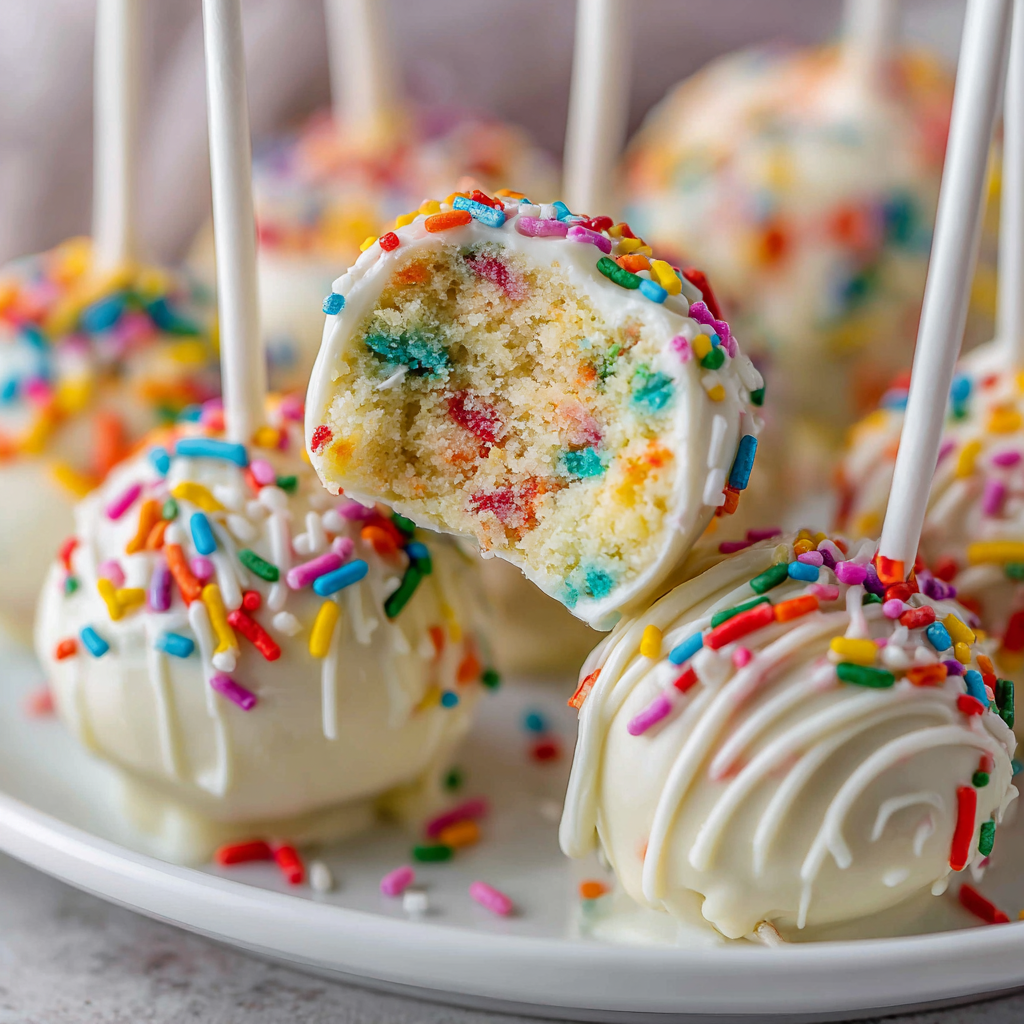 3-Ingredient Funfetti Cake Pops