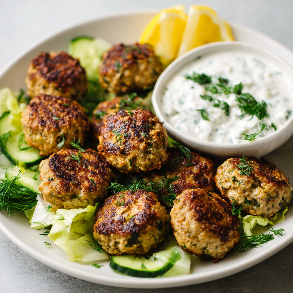Falafel-Spiced Turkey Meatballs