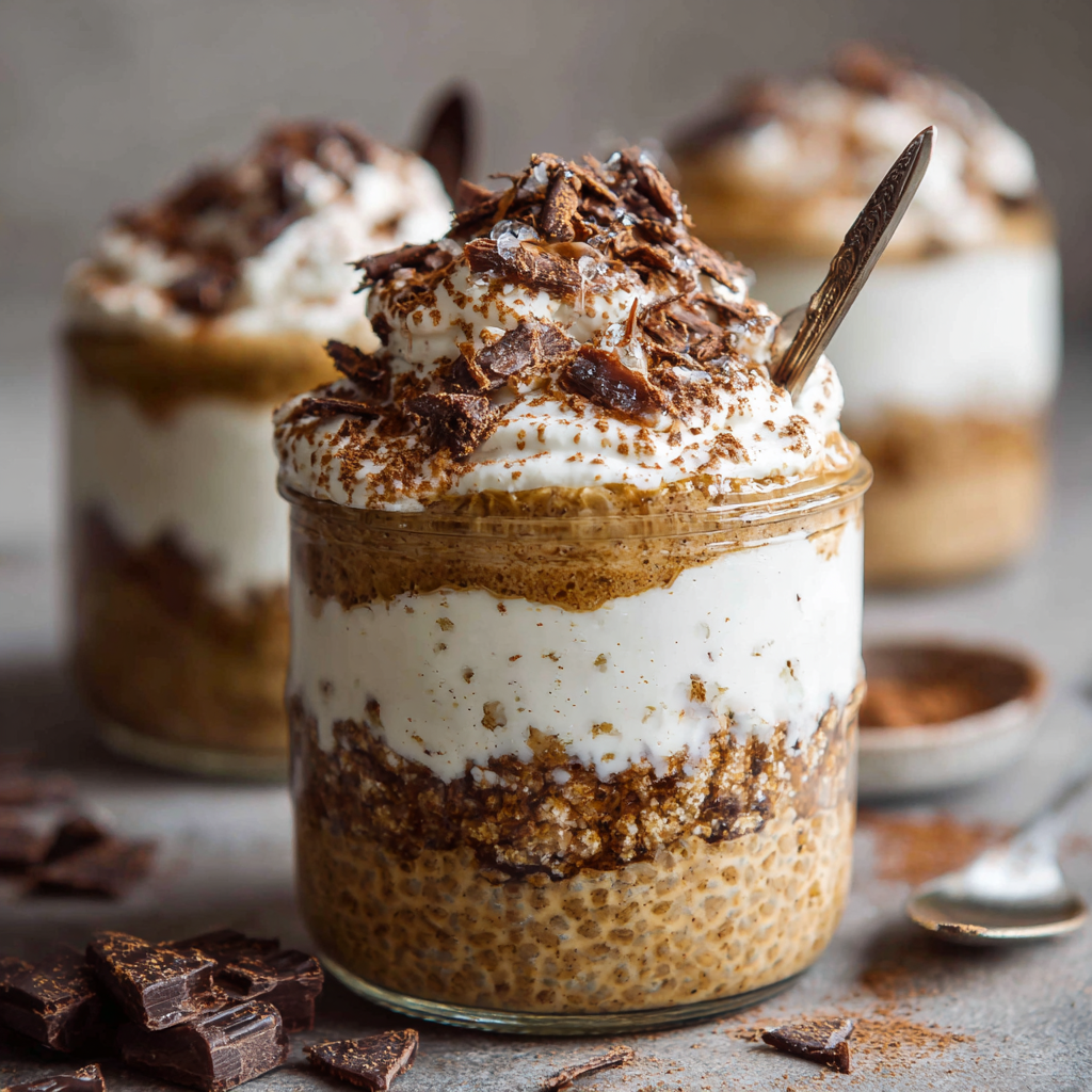 Protein Tiramisu Overnight Oats Jars