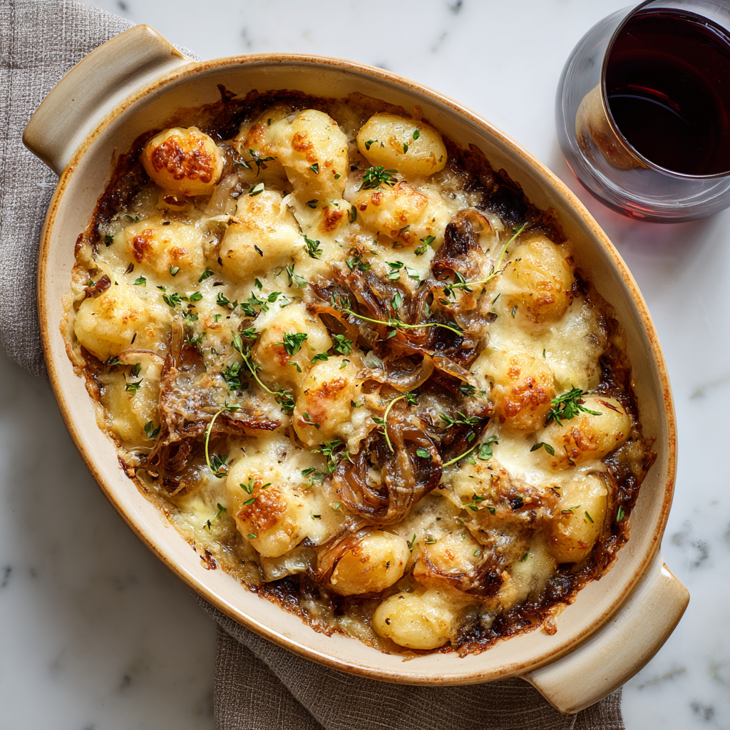 Gnocchi French Onion Bake