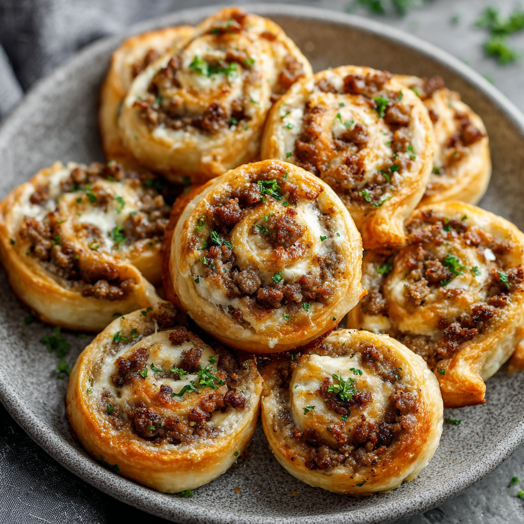 Sausage and Cream Cheese Pinwheels