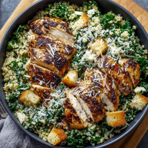 Grilled Chicken Quinoa Kale Caesar