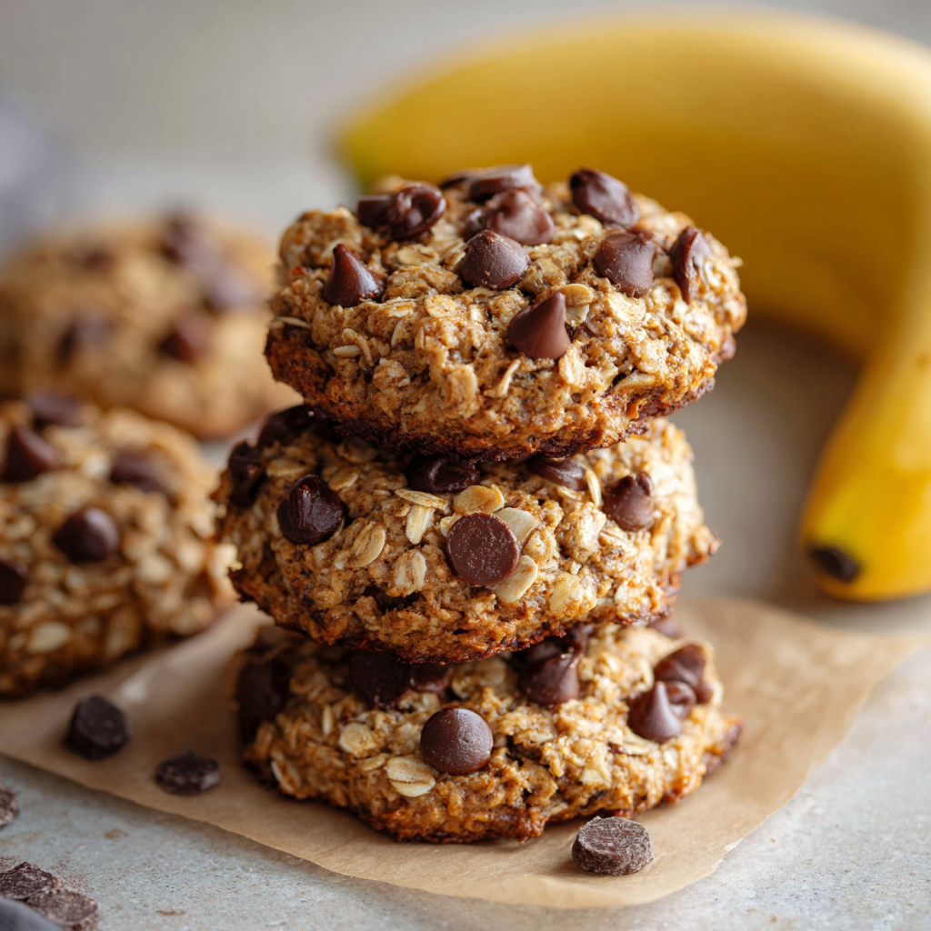 3-Ingredient Banana Oat Cookies