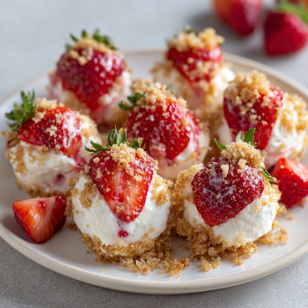 Strawberry Cheesecake Bites