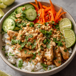 Thai Peanut Chicken & Jasmine Rice Bowls