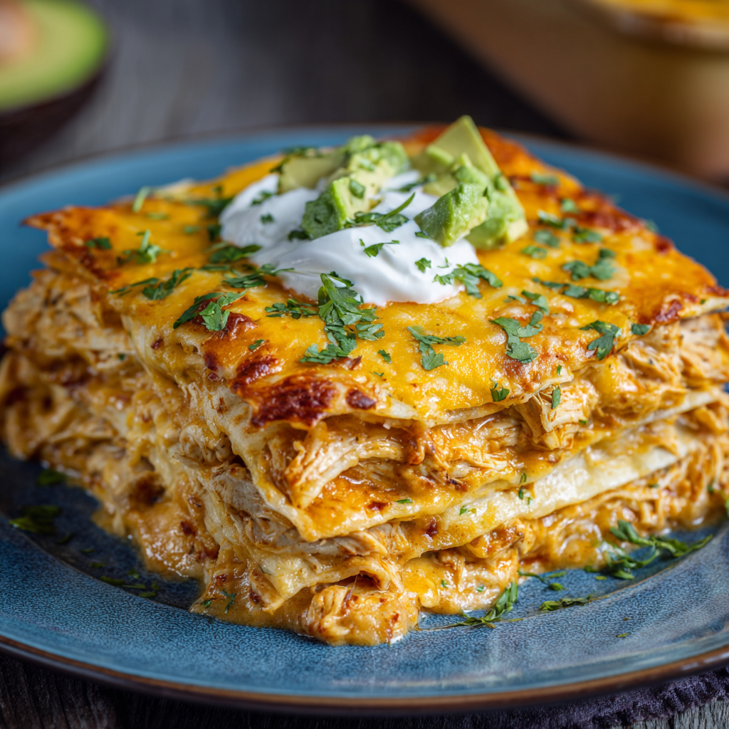Mexican Chicken Tortilla Lasagna