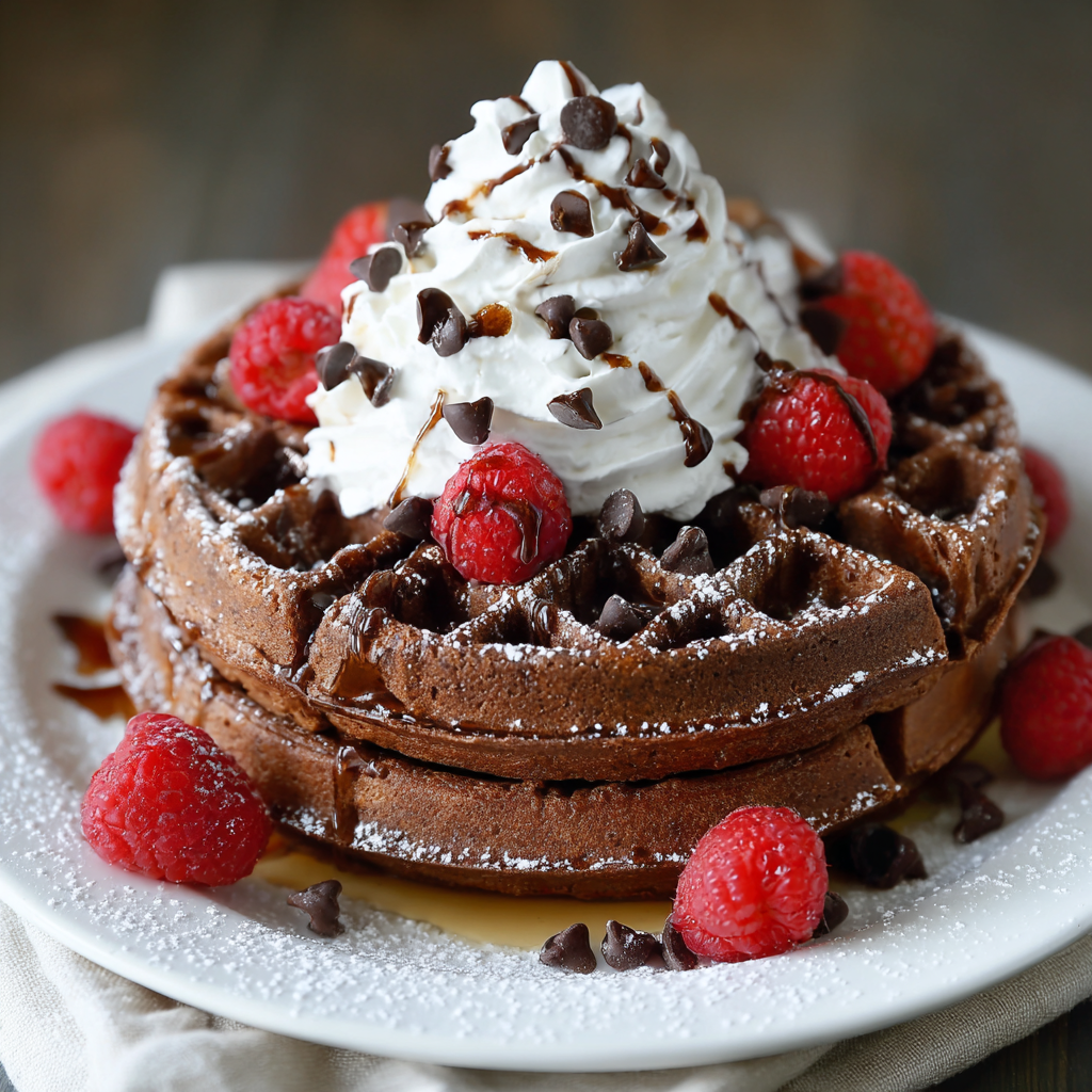 Fluffy Chocolate Waffles