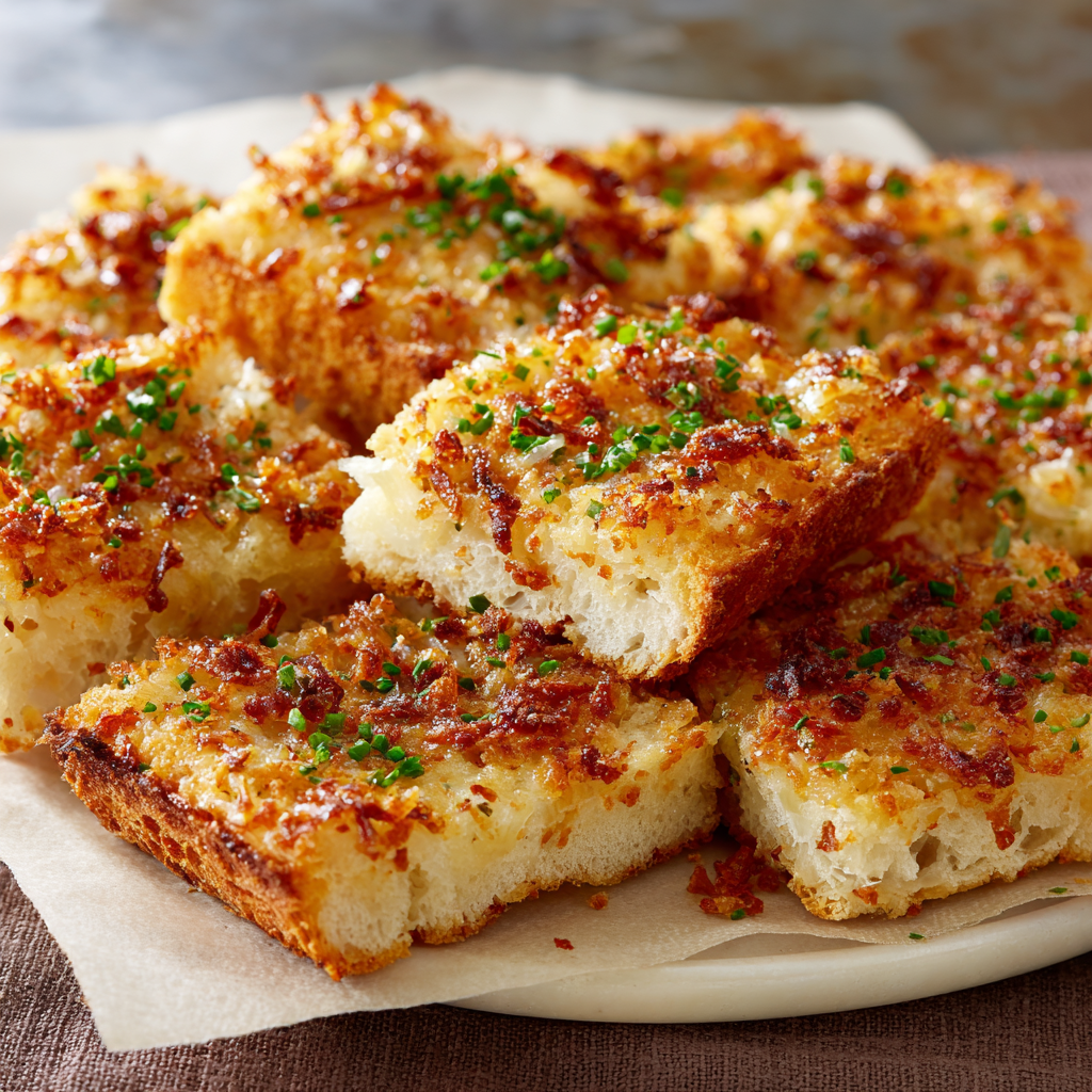 Parmesan Onion Squares Appetizer
